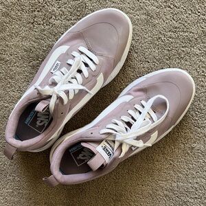 Vans Women's Purple and White Sneakers